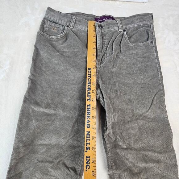 Gloria Vanderbilt Corduroy Jeans Denim 10 Petite 10P Comfort Gray - Picture 3 of 10